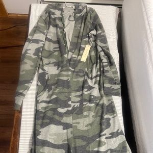 Cyrus camo duster cardigan